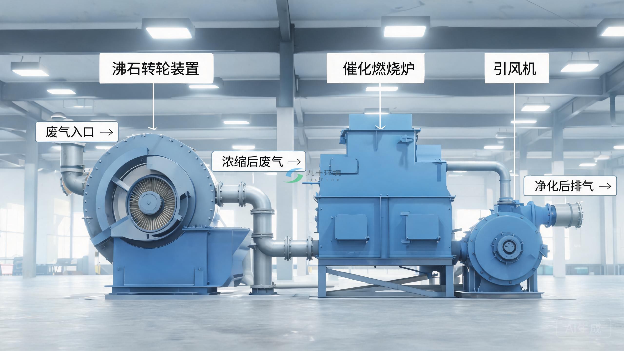 沸石转轮吸附浓缩+CO催化燃烧组合工艺处理VOC废气技术解析