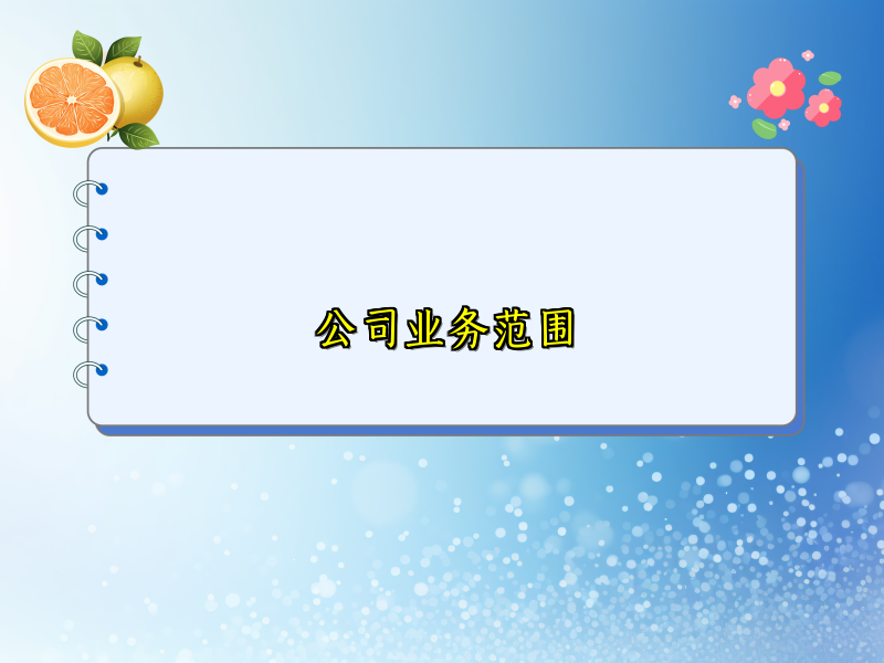 公司业务范围