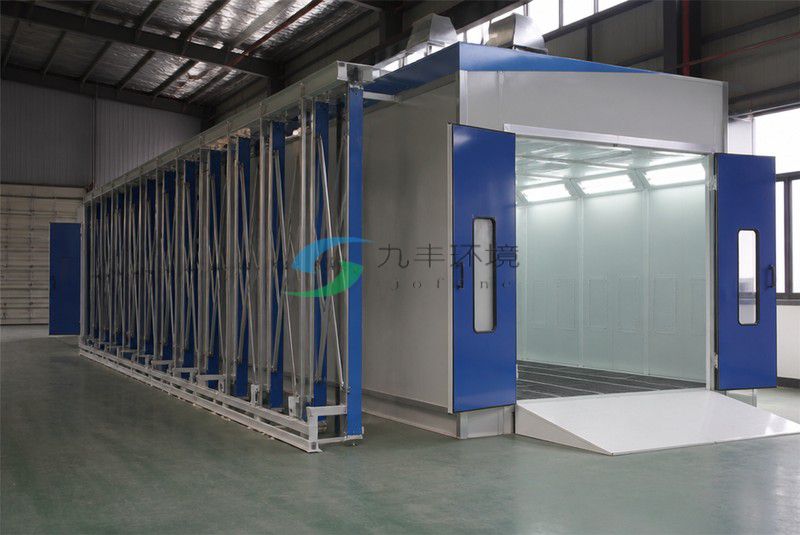 移动伸缩式喷漆房设备外观